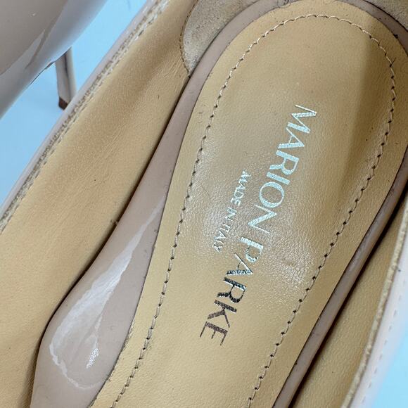 Marion Parke Classic Pump‎ 70 Powder Patent Nude Pointed Pump EU 38 - Picture 7 of 15